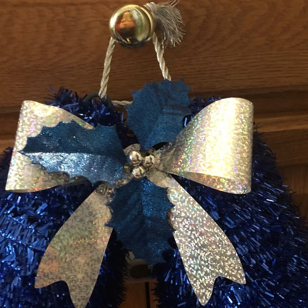 Decorative Holiday Bells with Silver Trim